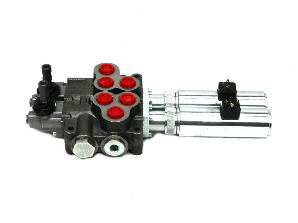 Rozdzielacz hydrauliczny (80 l/m) 2 sekc. ster. ręczno elektryczne 24 VDC - zdjęcie 5
