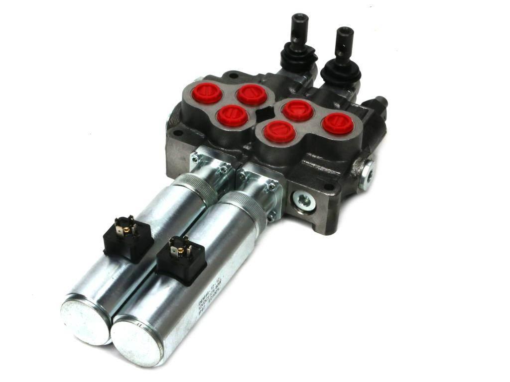 Rozdzielacz hydrauliczny (80 l/m) 2 sekc. ster. ręczno elektryczne 24 VDC - zdjęcie 6