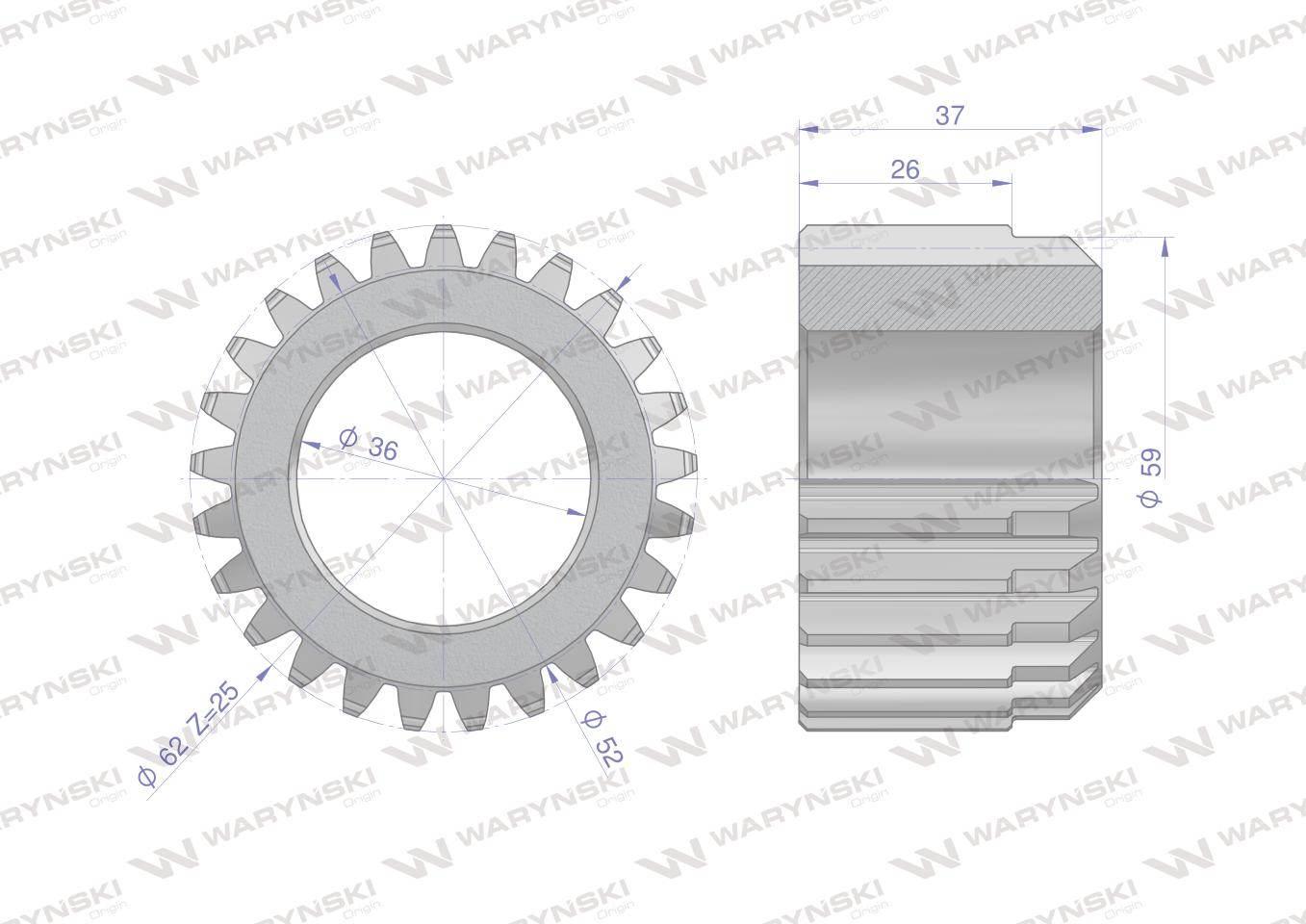 Koło centralne wzmacniacza momentu C-385 WARYŃSKI 80126097W - zdjęcie 3