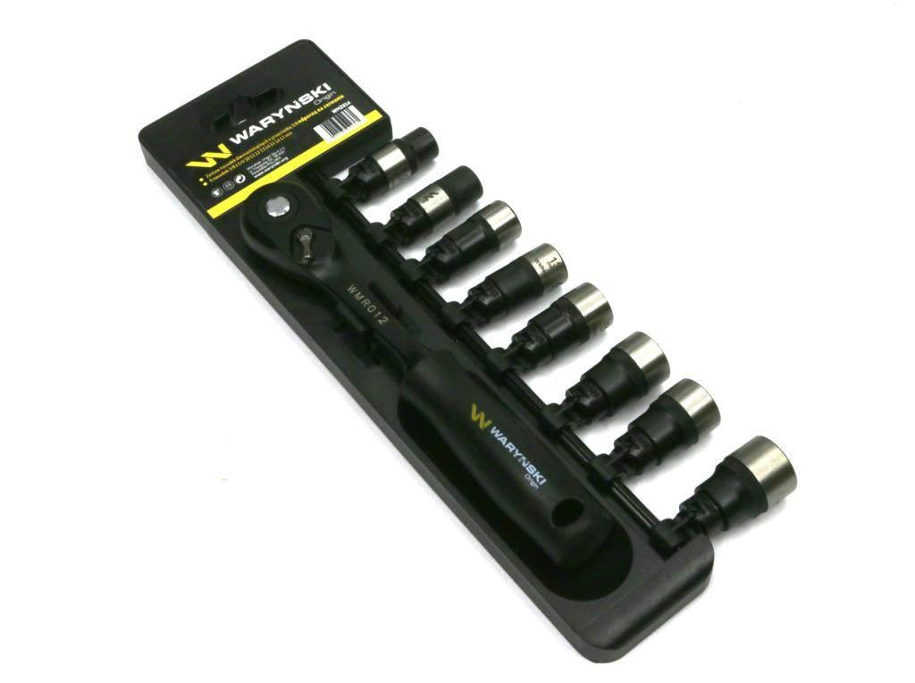 Zestaw L nasadek 3/8 10 11 12 13 14 15 16 17 mm z grzechotką Waryński - zdjęcie 2