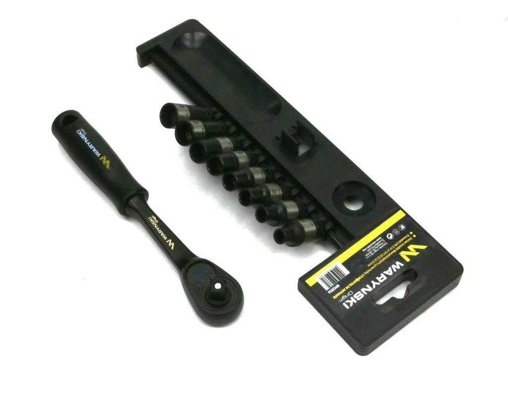 Zestaw L nasadek 3/8 6 7 8 9 10 11 12 13 mm z grzechotką Waryński WMZ016