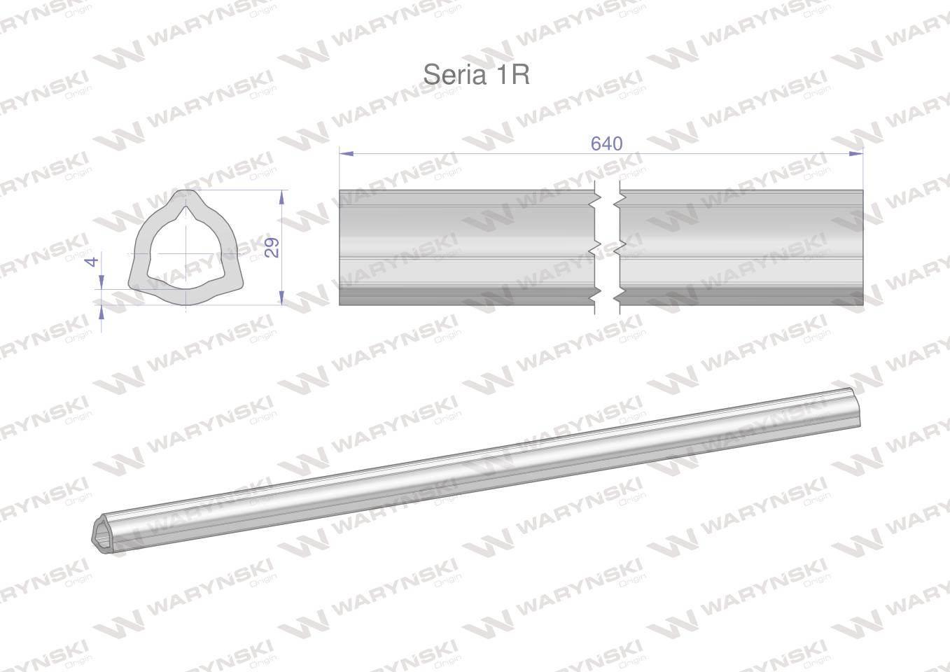 Rura wewnętrzna Seria 1R do wału 760 przegubowo-teleskopowego 29x4 mm 640 m