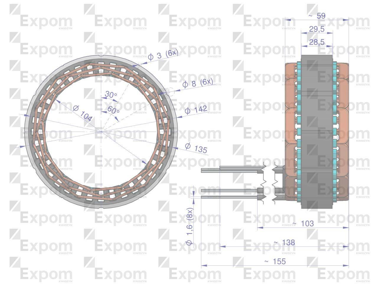 Stojan alternatora 0120468055EX Nowy Typ EXPOM KWIDZYN eu 1125045143EX - zdjęcie 2