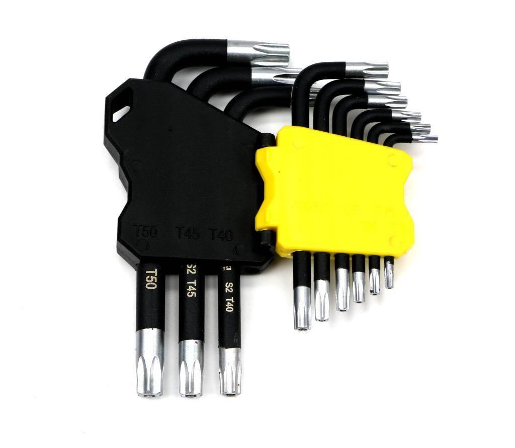 Zestaw kluczy TORX T10-T50 ze stali S2 9el w uchwycie Waryński WMK194 - zdjęcie 3