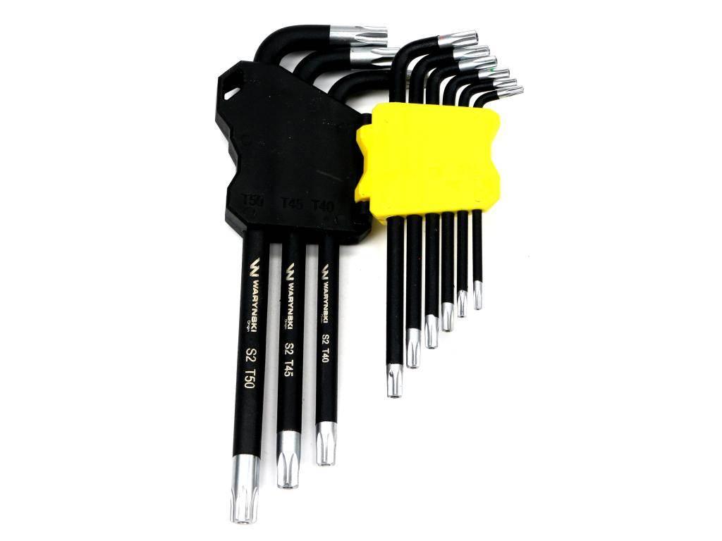 Zestaw kluczy przedłużonych TORX T10-T50 ze stali S2 9el w uchwycie Waryńsk - zdjęcie 3
