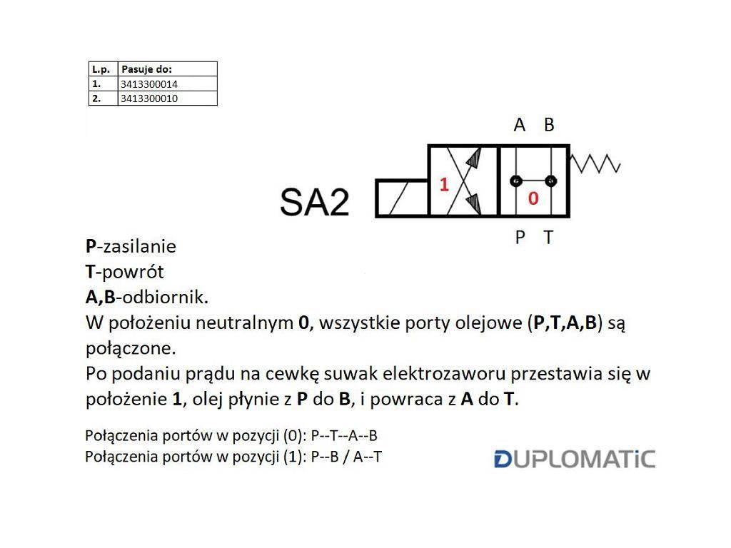 Rozdzielacz (elektrozawór NG 10) DL5-SA2/10N-D12K1 12VDC (cewka x 1) Compac - zdjęcie 2