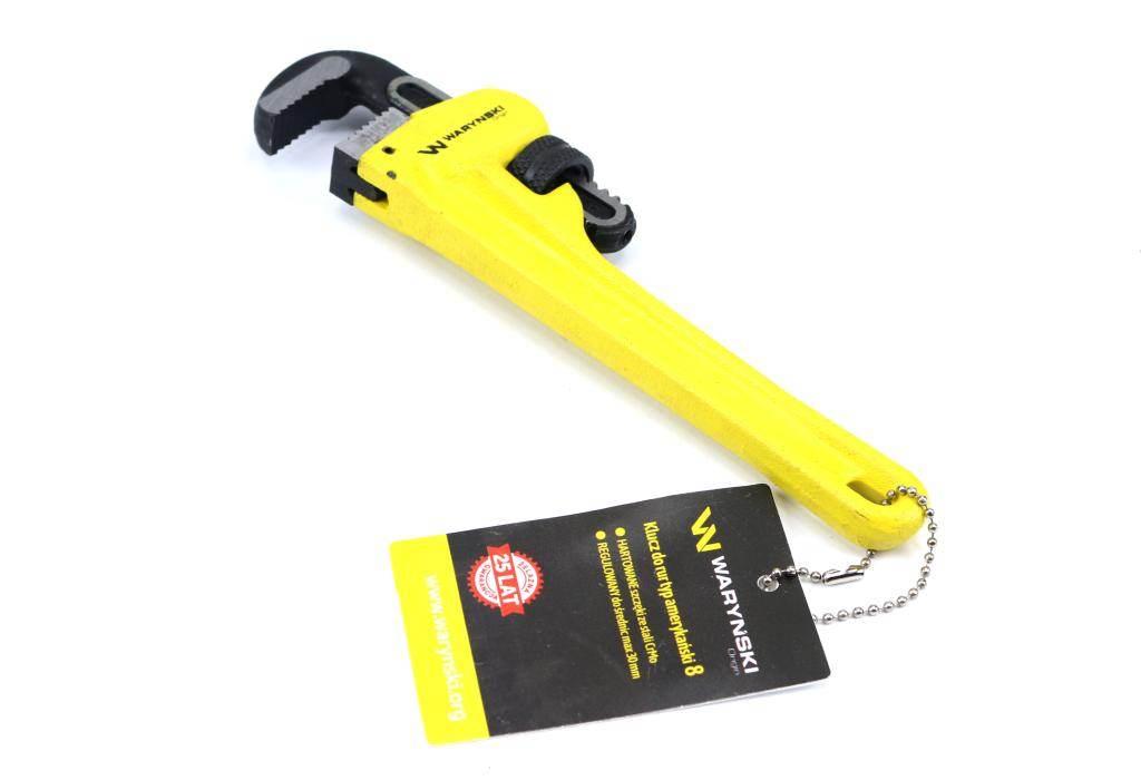 Klucz do rur typ amerykański 8" wzmocniony szczęki CrMo max średnica 30 mm