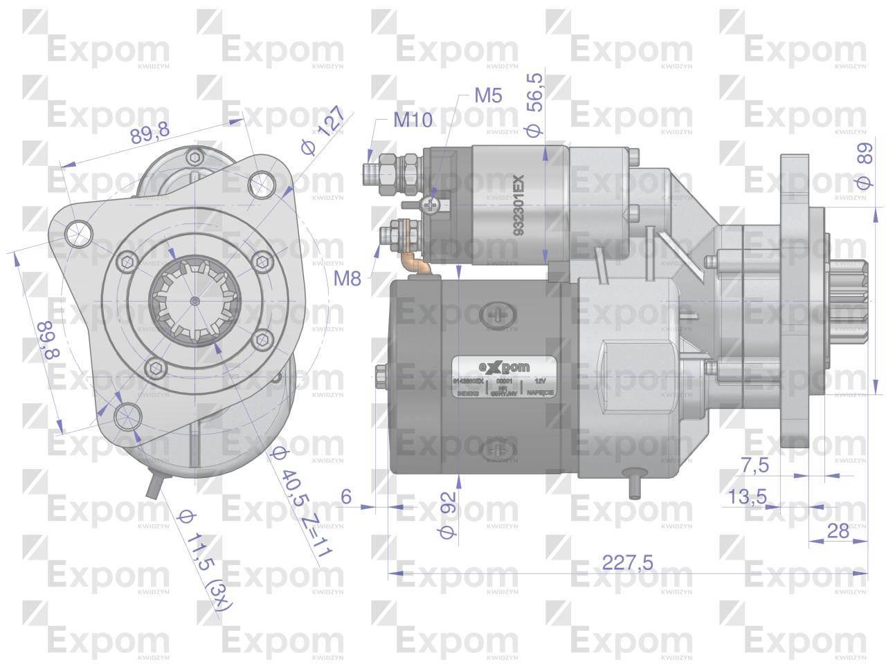 Rozrusznik z reduktorem Same Steyr Lamborghini typu Magneton 9142603,914288 - zdjęcie 4