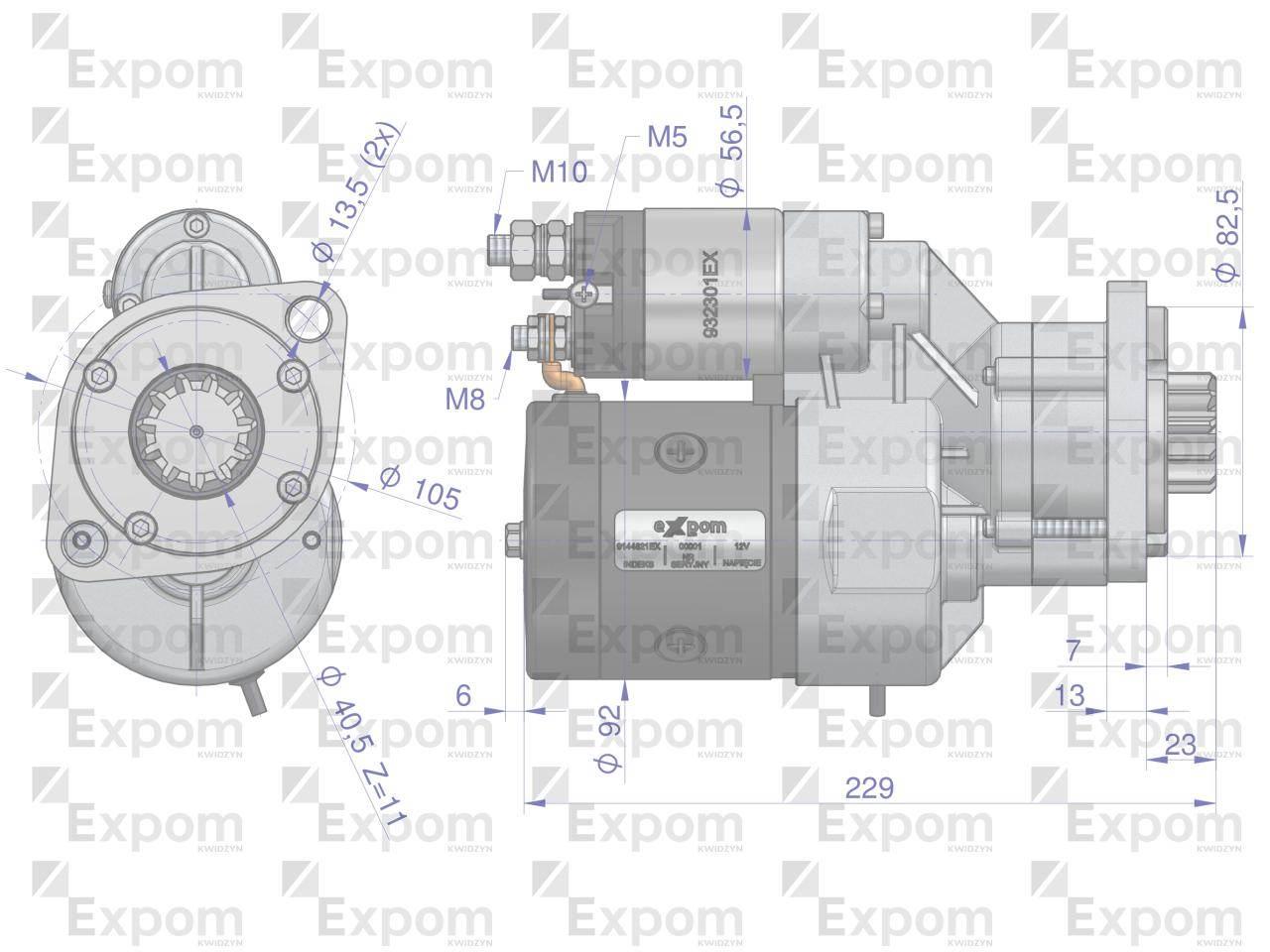Rozrusznik z reduktorem DEUTZ SAME LAMBORGHINI typu Magneton 9144821 Blue L - zdjęcie 4