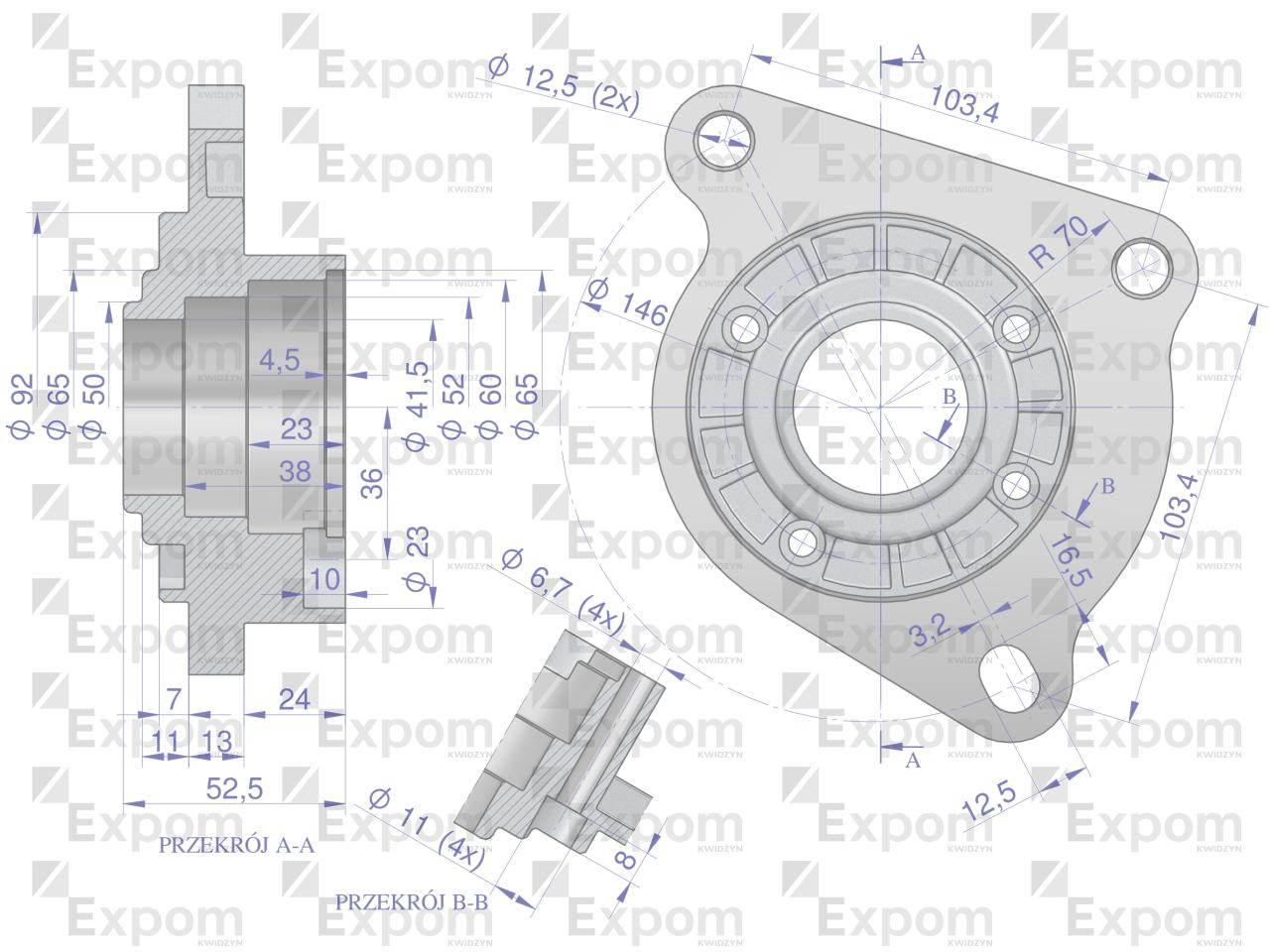 Głowica rozrusznika Ford New Holland typu Magneton 9142766 Blue Line EXPOM - zdjęcie 2