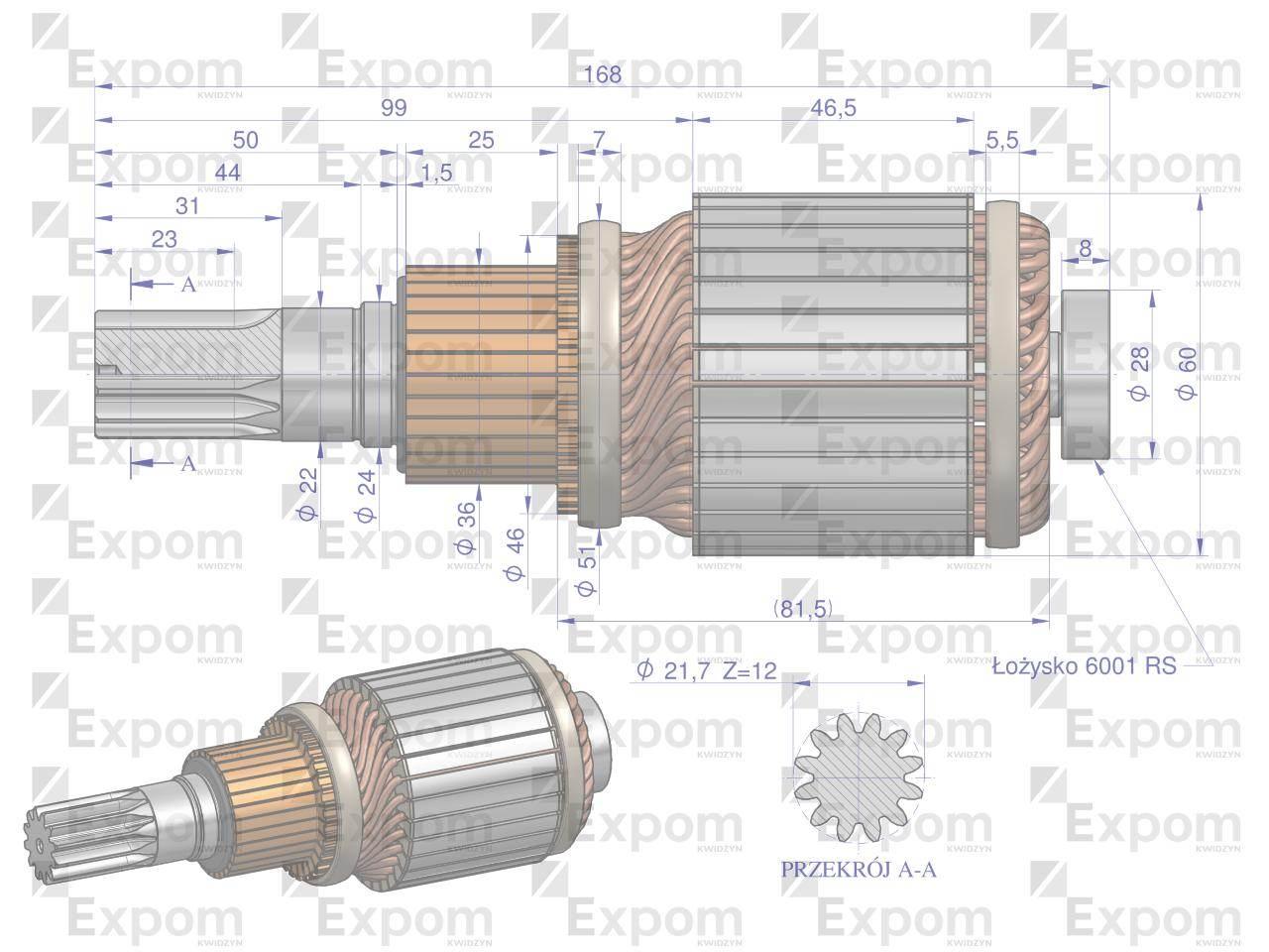 Wirnik rozrusznika typu Magneton 9172742.24V Blue Line EXPOM KWIDZYN - zdjęcie 3