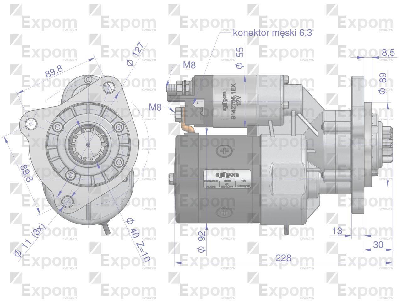 Rozrusznik z reduktorem typu Magneton MF4 Ursus 4512 9142743 Blue Line EXPO - zdjęcie 4