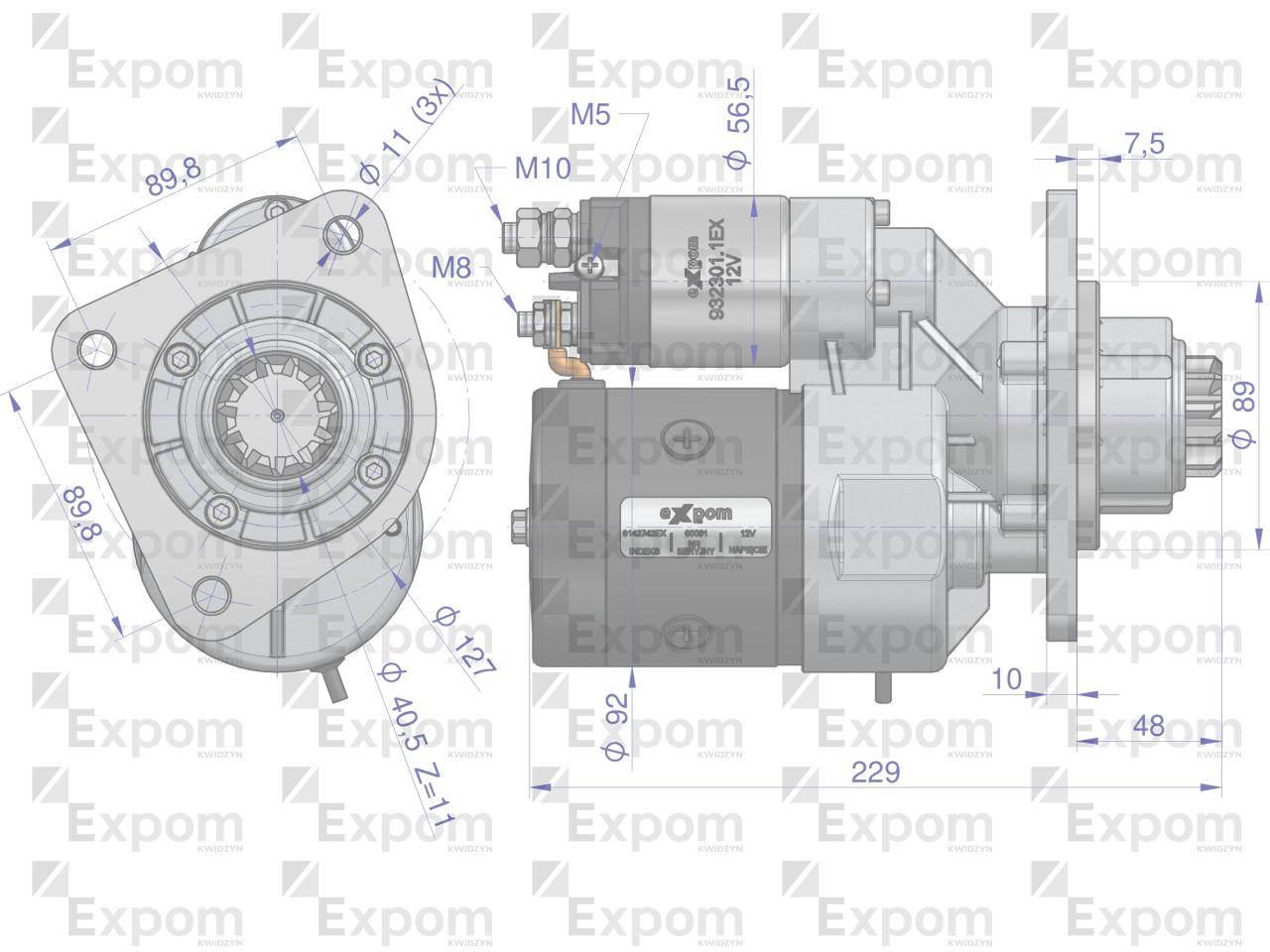 Rozrusznik z reduktorem typu Magneton 9142742 C-385 Blue Line EXPOM KWIDZYN - zdjęcie 4