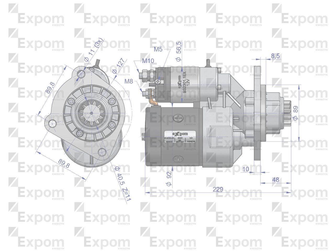 Rozrusznik z reduktorem typu Magneton C-330/C-360/Zetor 9142722 Blue Line E - zdjęcie 4
