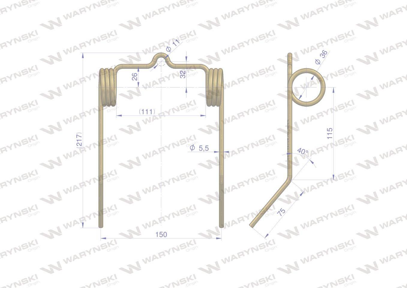 Palec motowideł New Holland Clayson 804334150 Waryński W-804334150 - zdjęcie 2