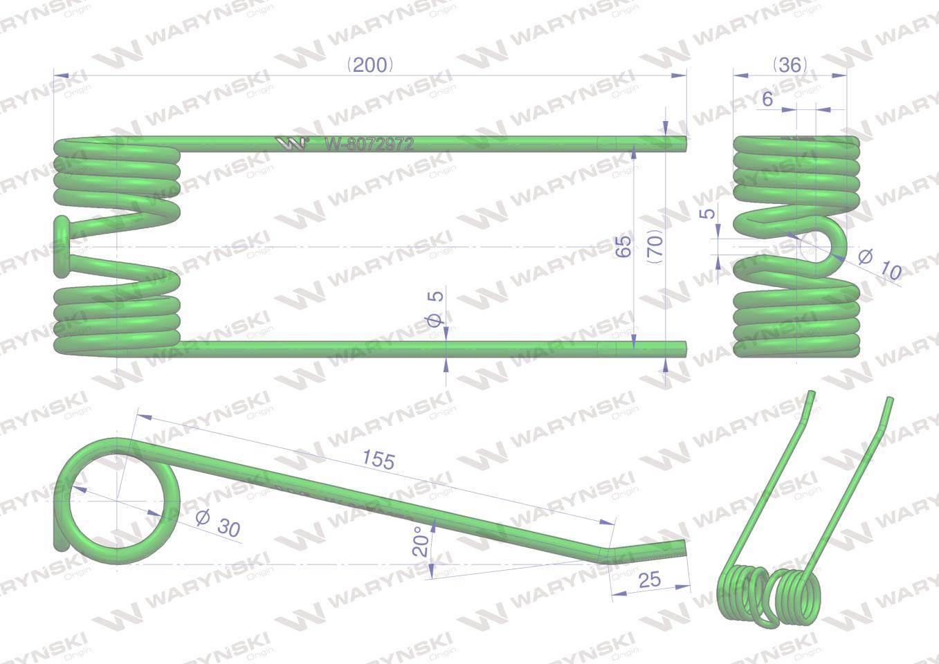 Palec podbieracza zastosowanie Claas 8072972 Waryński W-8072972 - zdjęcie 2