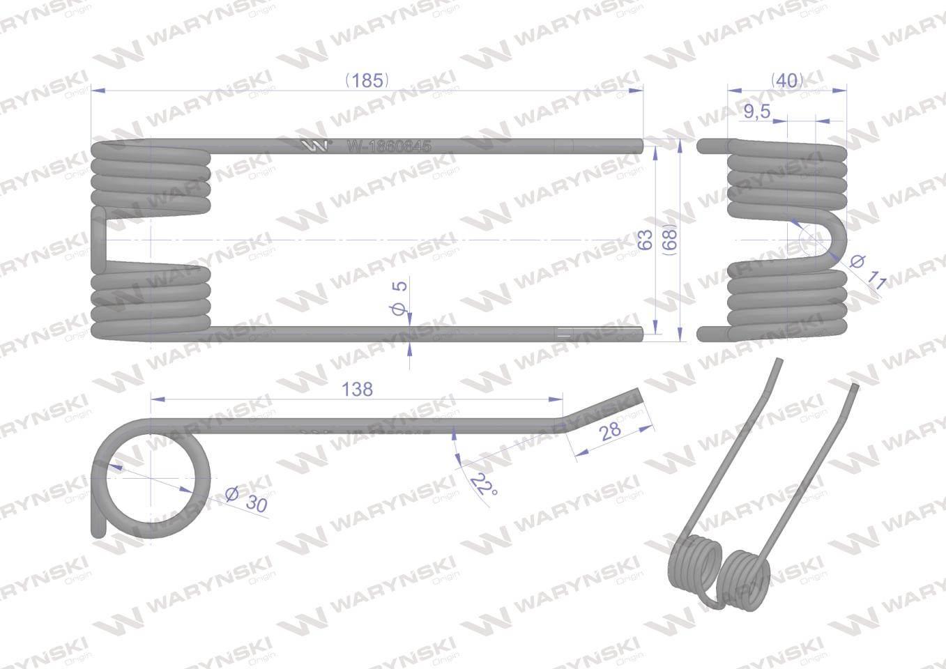Palec podbieracza zastosowanie RIVIERE CASALIS 1860845 Waryński W-1860845 - zdjęcie 2