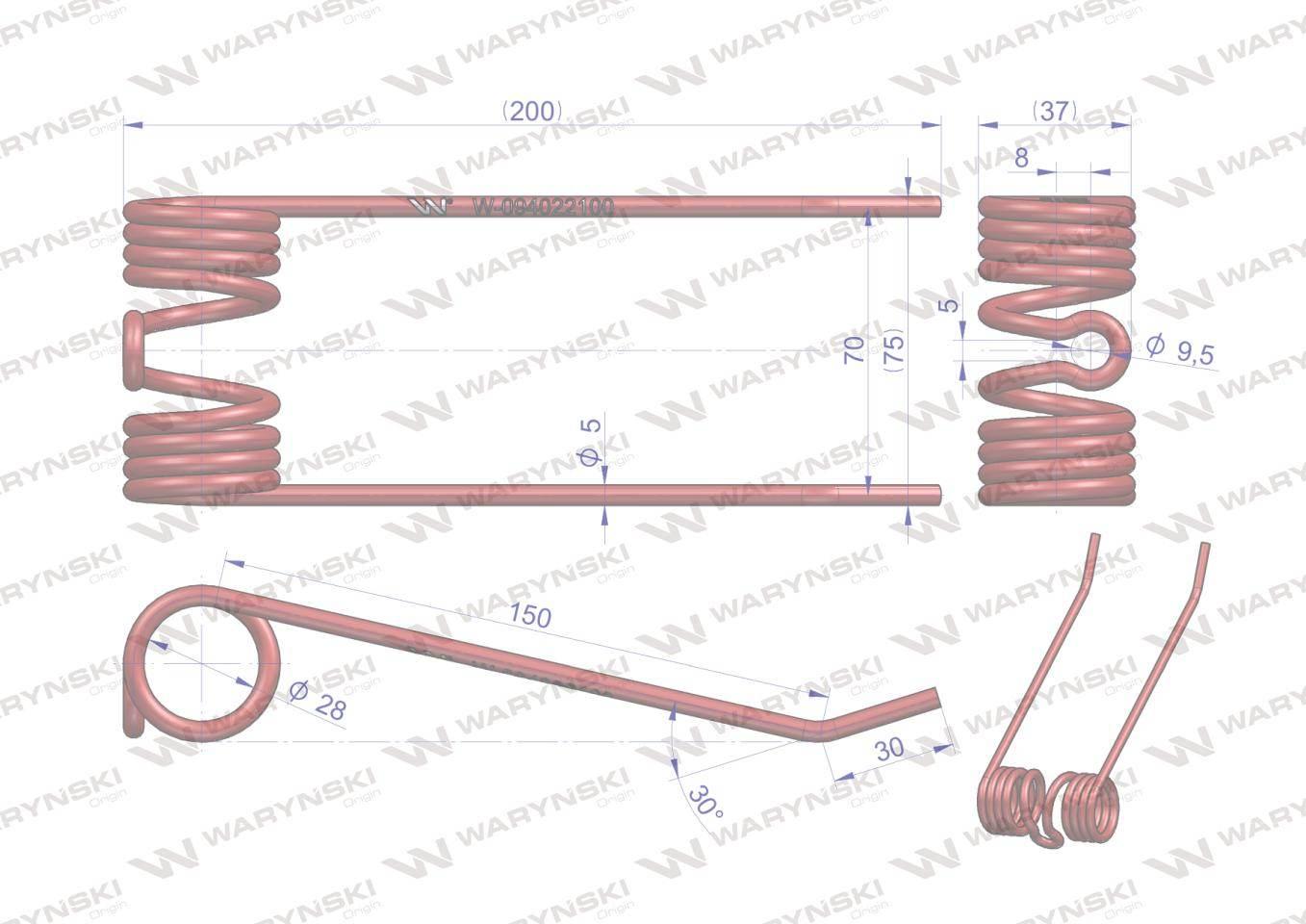 Palec podbieracza zastosowanie Welger 0940522100 Waryński. W-094022100 - zdjęcie 2