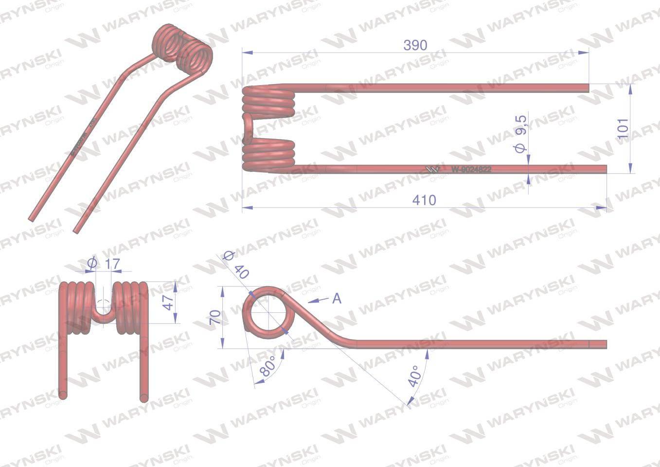 Palec przetrząsarka CLAAS 9024822 Waryński W-9024822 - zdjęcie 2