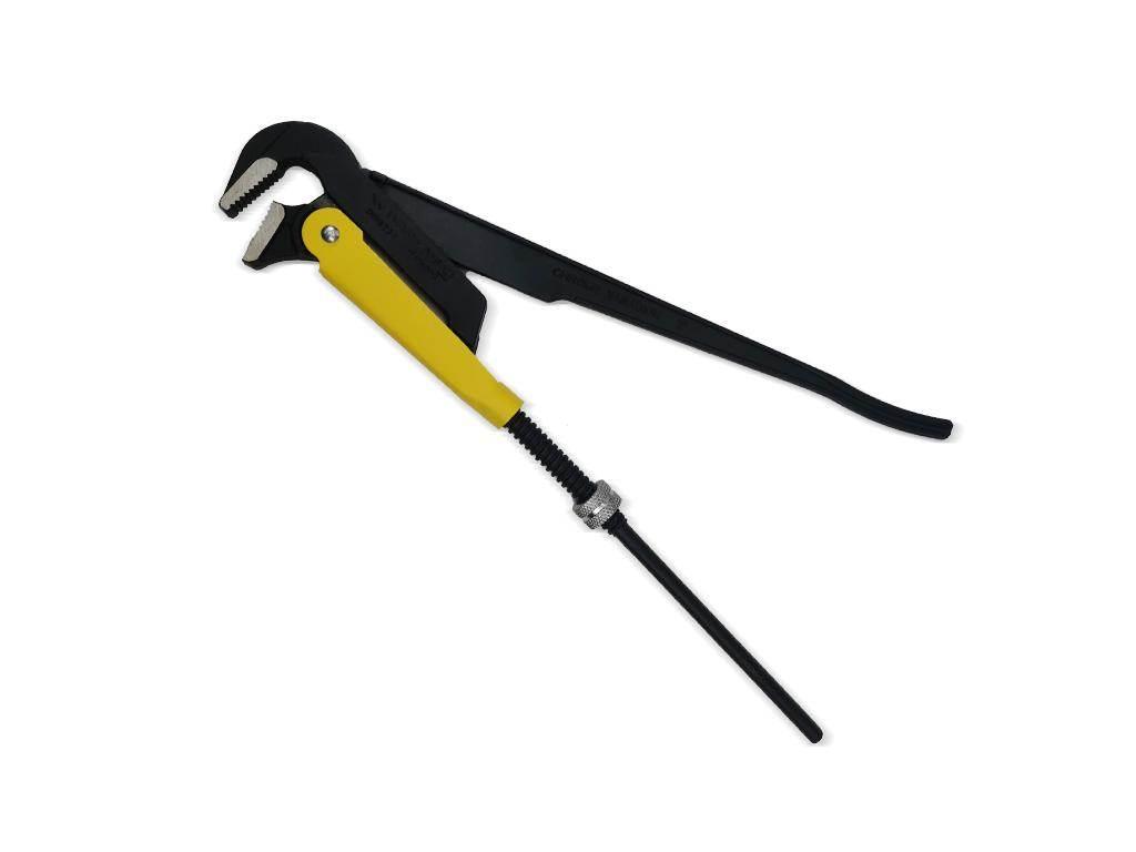 Szczypce nastawne szwedzkie do rur szczęki typ 90° o rozstawie max 121mm dł - zdjęcie 2