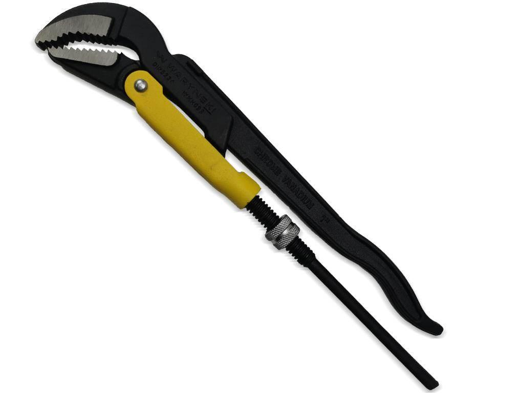 Szczypce nastawne szwedzkie do rur szczęki typ 45° o rozstawie max 40mm dłu