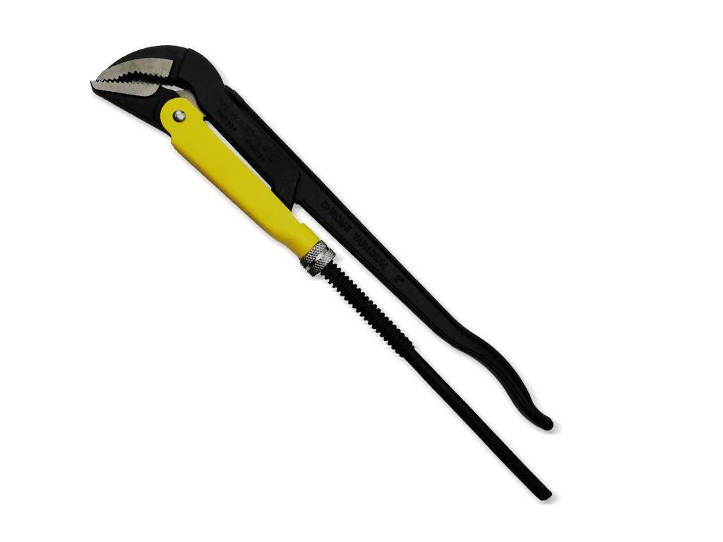 Szczypce nastawne szwedzkie do rur szczęki typ 45° o rozstawie max 103mm dł