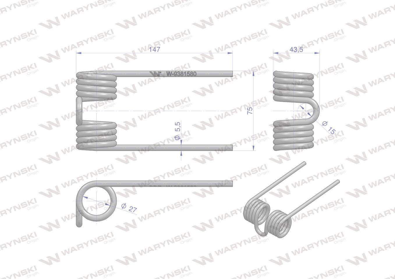 Palec podbieracza zastosowanie KRONE 9381580 Waryński W-9381580 - zdjęcie 2