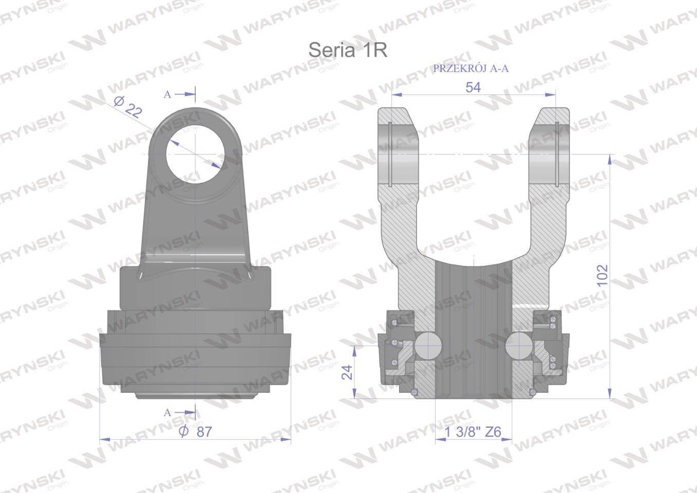 Widłak z pierścieniem 1 3/8 Z6 - 22X54 Seria 1R CE2020 Waryński W21910505B - zdjęcie 3