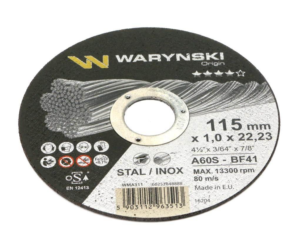 Tarcza do cięcia metalu 115 x1.0 x22.23 mm Waryński szt w op.5 szt) 5szt - zdjęcie 3