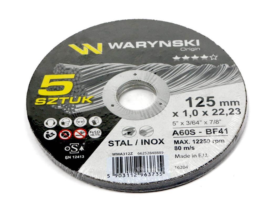 Tarcza do cięcia metalu 125 x1.0 x22.23 mm Waryński szt w op 5 szt) 5szt - zdjęcie 2