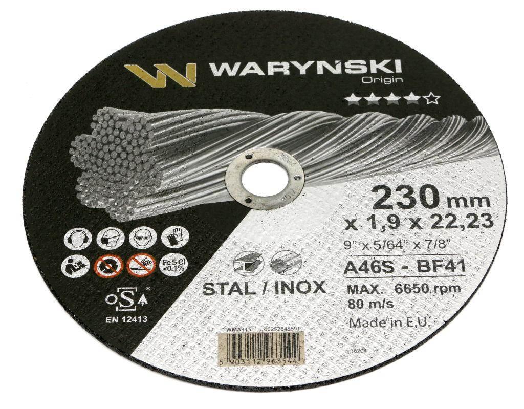 Tarcza do cięcia metalu 230 x1.9 x22.23 mm Waryński szt w op 5 szt) 5szt - zdjęcie 2