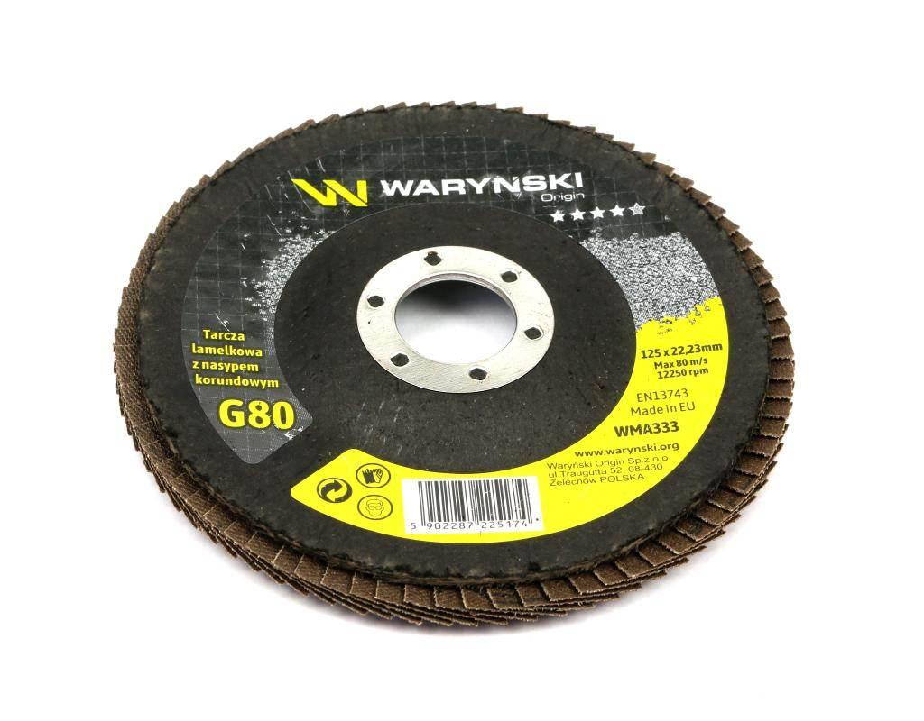 Tarcza do szlifierki 125 mm lamelkowa z elektrokorundem GR80 szt.) Waryński