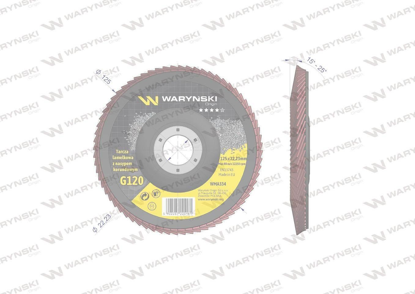 Tarcza do szlifierki 125 mm lamelkowa z elektrokorundem GR120 szt.) Waryńsk - zdjęcie 4