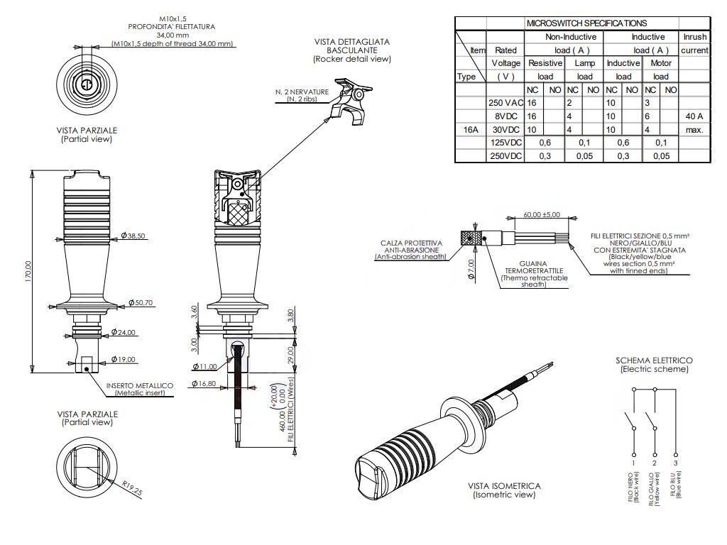 Dżwignia/joystick 2 przełączniki (przyczepy leśne) IC-3533-JOY - zdjęcie 2