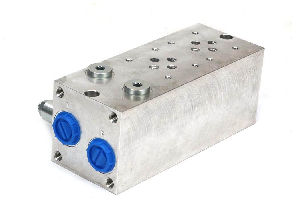 Płyta NG6 cetop3 2-sekcyjna (z zaworem przelewowym 50-380 bar) do elektroza - zdjęcie 2
