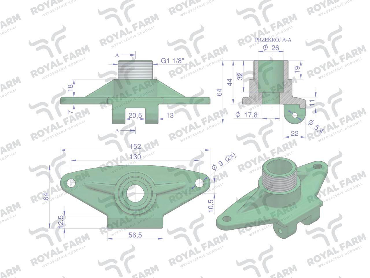 Korpus poidła RF-20908101 RF-20908106 ROYAL FARM RF-20908101.110 - zdjęcie 2