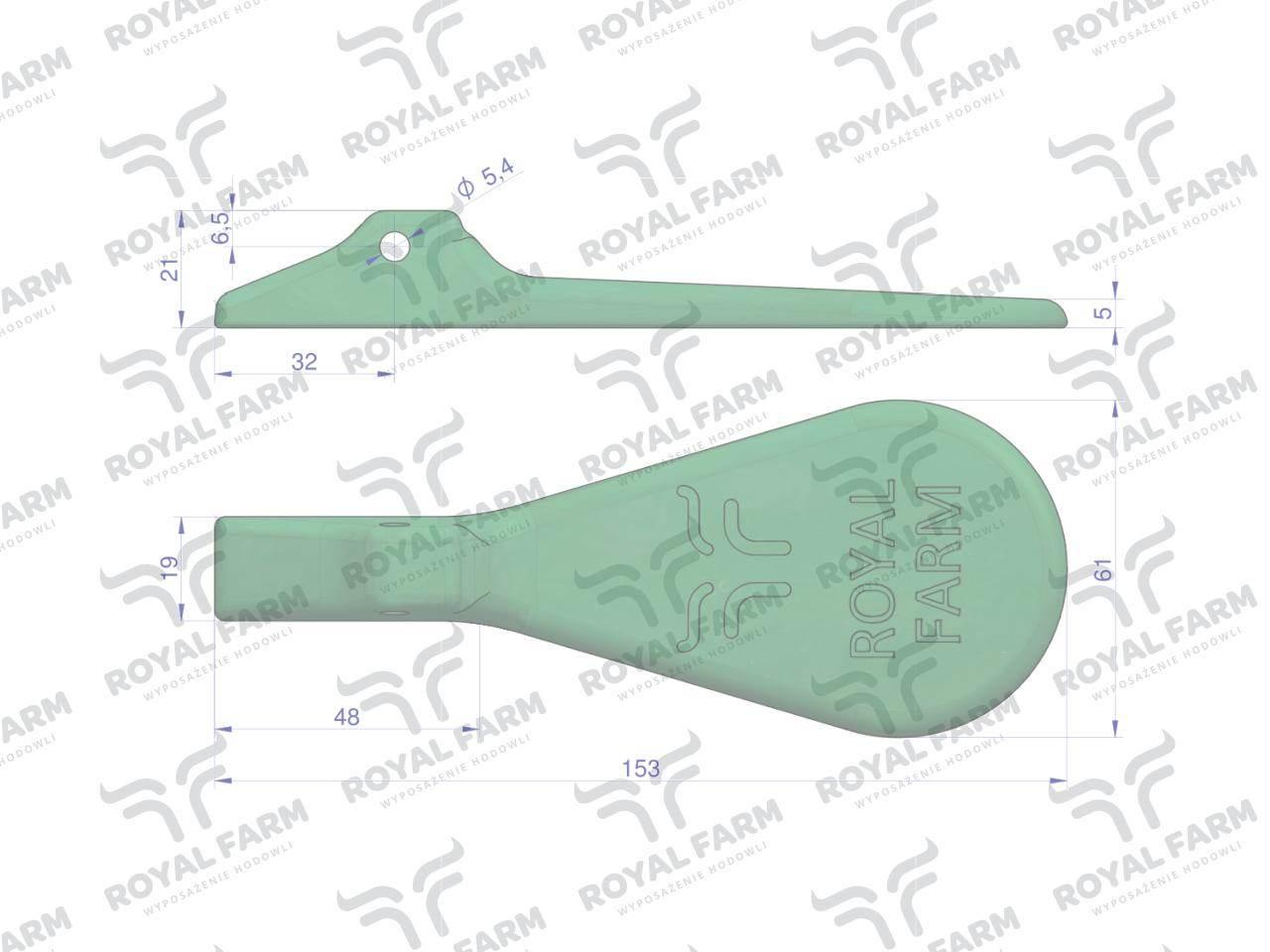 Język poidła RF-20908101 RF-20908106 ROYAL FARM 10szt RF-20908101.120 - zdjęcie 2