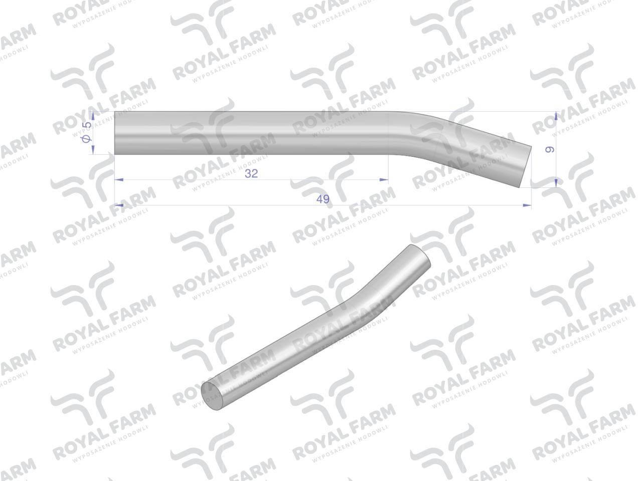 Oś języka poidła RF-20908101 RF-20908106 ROYAL FARM 10szt RF-20908101.180 - zdjęcie 2