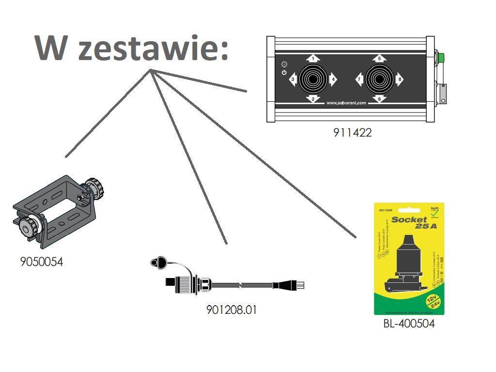 Panel z dwoma joystickami 4-pozycyjnymi. 12VDC 911422 - zdjęcie 2