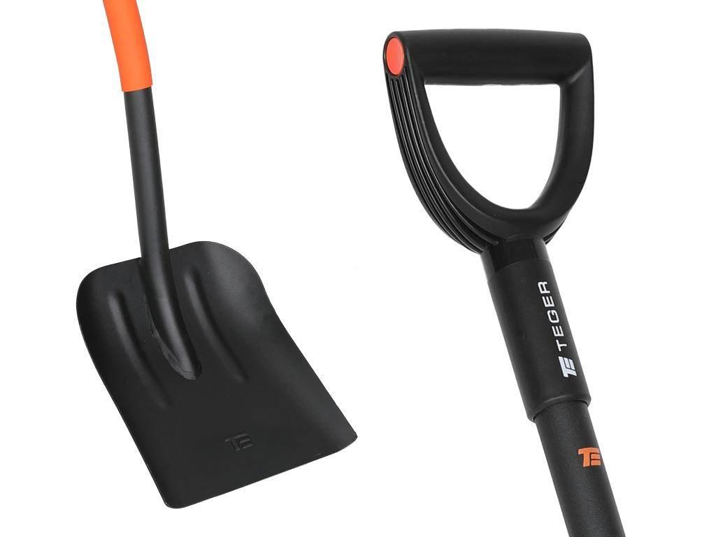 Łopata piaskowa na metalowym trzonku - wzmocniona (240/270/1250mm), TEGER - zdjęcie 3