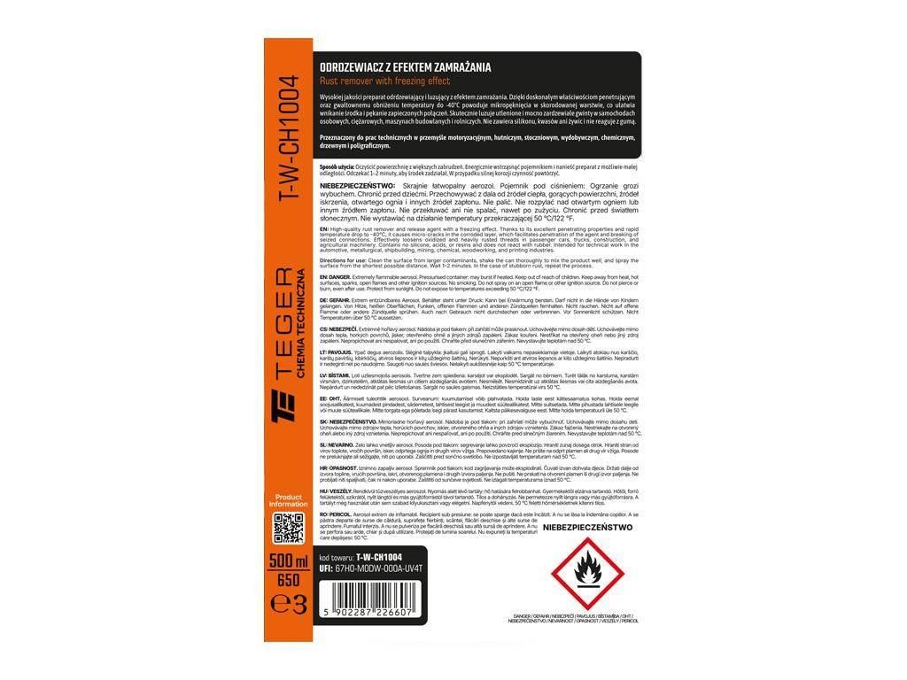Odrdzewiacz z efektem zamrażania 500 ml / TEGER T-W-CH1004 - zdjęcie 3