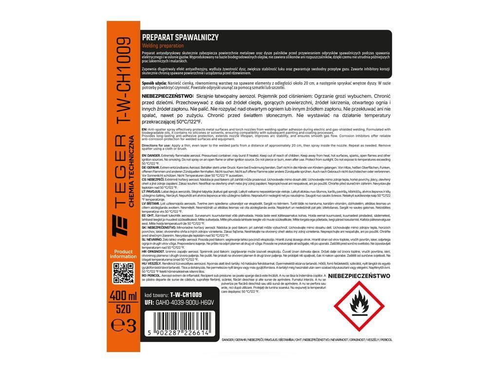 Preparat spawalniczy 400ml / TEGER T-W-CH1009 - zdjęcie 3