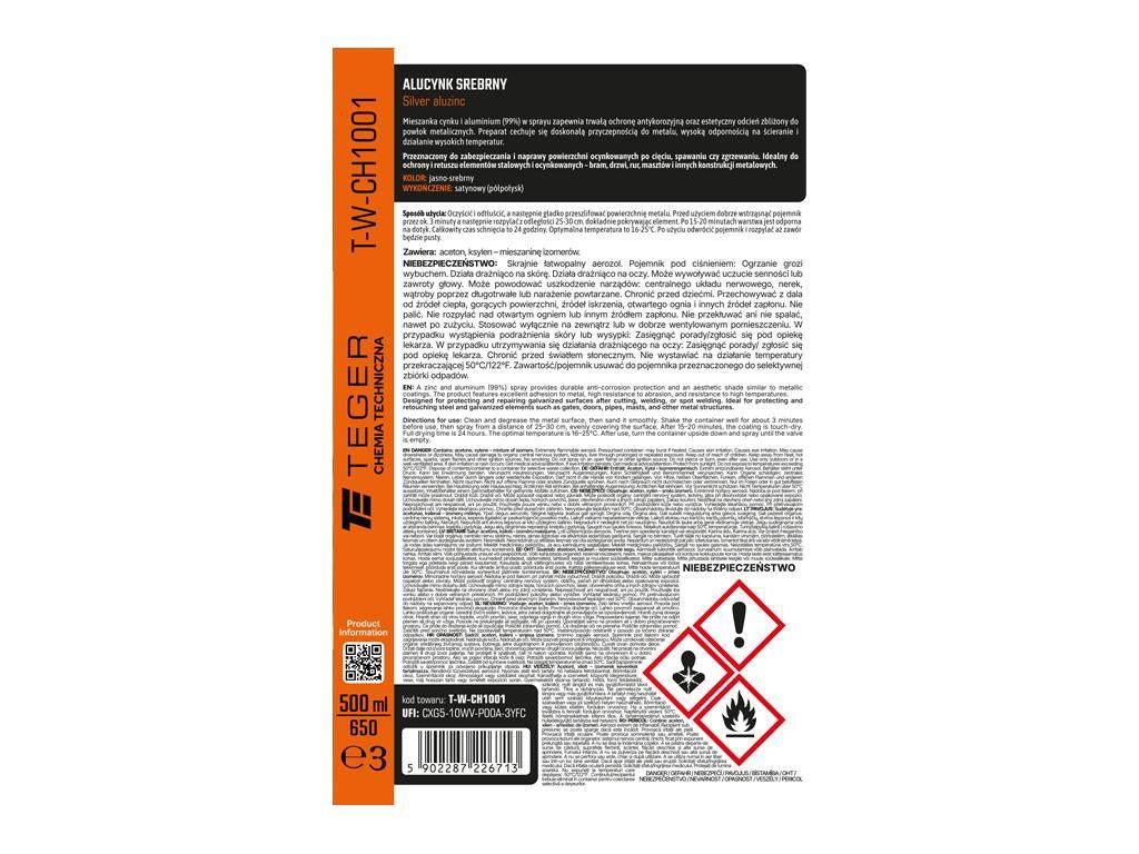 Alucynk srebrny 500 ml / TEGER T-W-CH1001 - zdjęcie 3