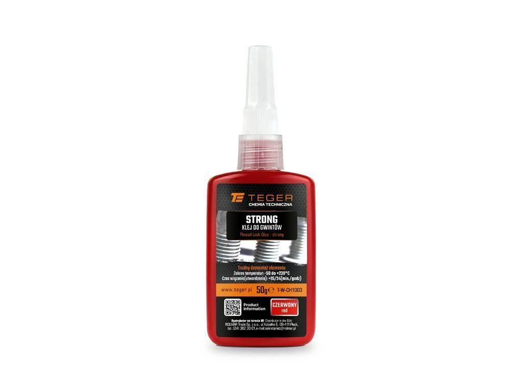 Klej do gwintów STRONG - czerwony 50g / TEGER T-W-CH1003