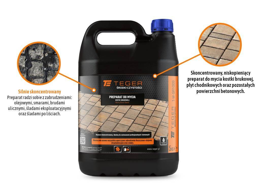 Preparat do mycia kostki brukowej 5 KG - koncentrat, TEGER T-W-SR1009 - zdjęcie 2