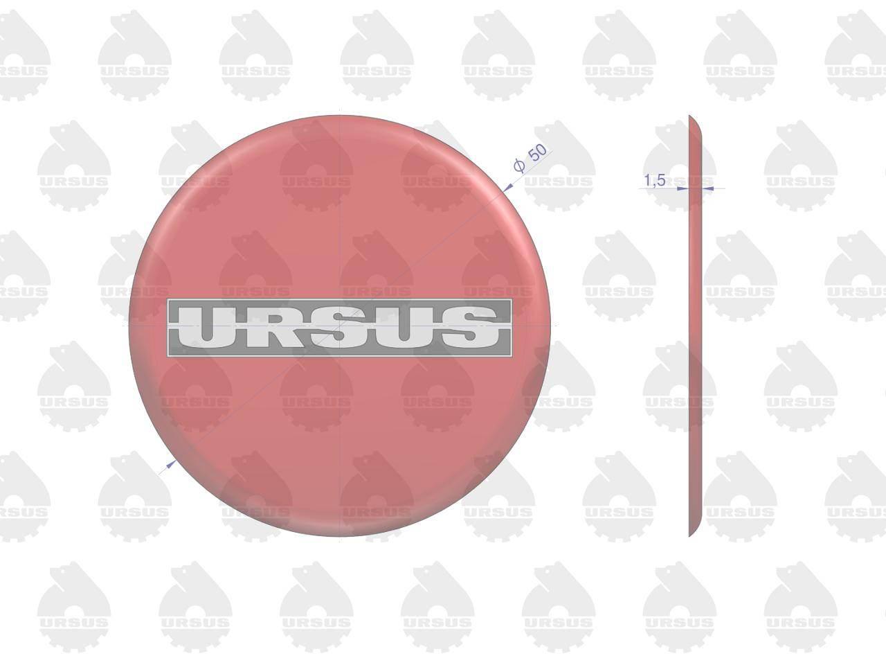 Emblemat. naklejka wypukła 3D-w2 ORYGINAŁ URSUS 5szt EM-URS2U - zdjęcie 2