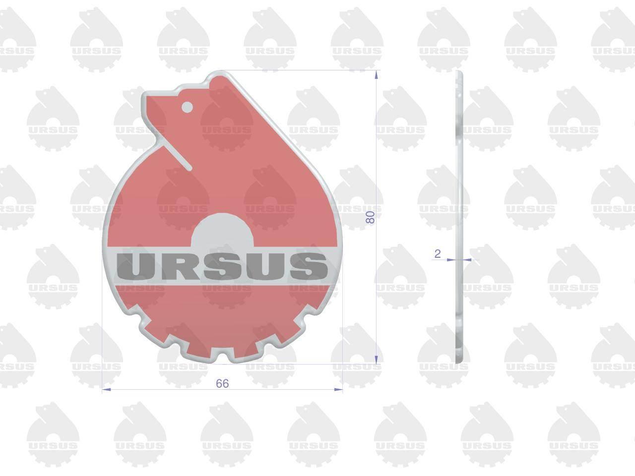 Emblemat. naklejka wypukła 3D-w3 ORYGINAŁ URSUS 4szt EM-URS3U - zdjęcie 2