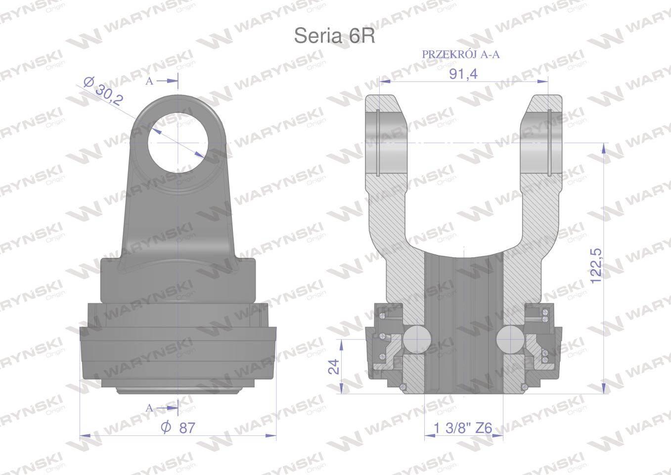 Widłak z pierścieniem 1 3/8 Z6 - 30.2X91.4 Seria 6R CE2020 Waryński - zdjęcie 3