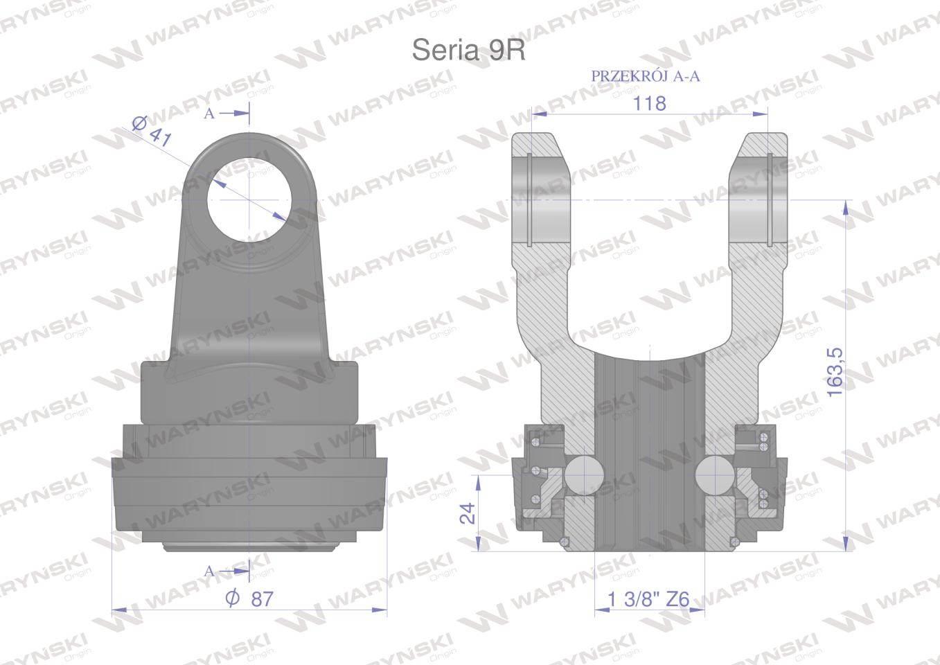 Widłak z pierścieniem 1 3/8 Z6 - 41X118 Seria 9R CE2020 Waryński WR227901 - zdjęcie 2