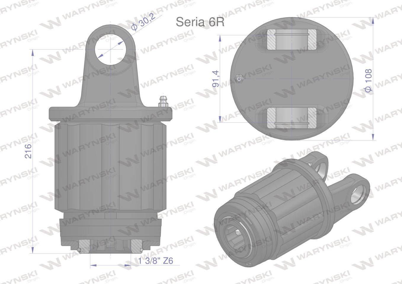 Sprzęgło zapadkowe wału Seria 6R 1200 Nm - 1 3/8 Z6 WARYŃSKI WR213644 - zdjęcie 3